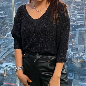 🎈EXPRESS black metallic sweater